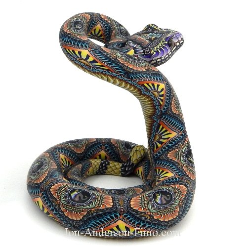 Jon Anderson Fimo Creations Rattlesnake