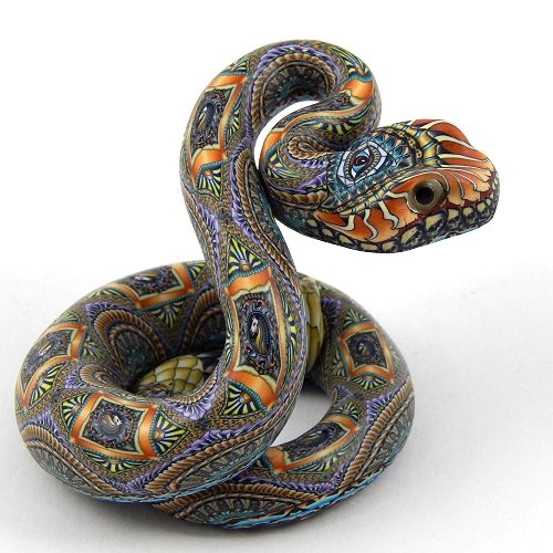 Jon Anderson Fimo Creations Rattlesnake